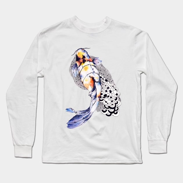 Koi fish Long Sleeve T-Shirt by Alla_LSK